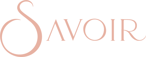 Logo SAVOIR Weddings & Events in altrosa.